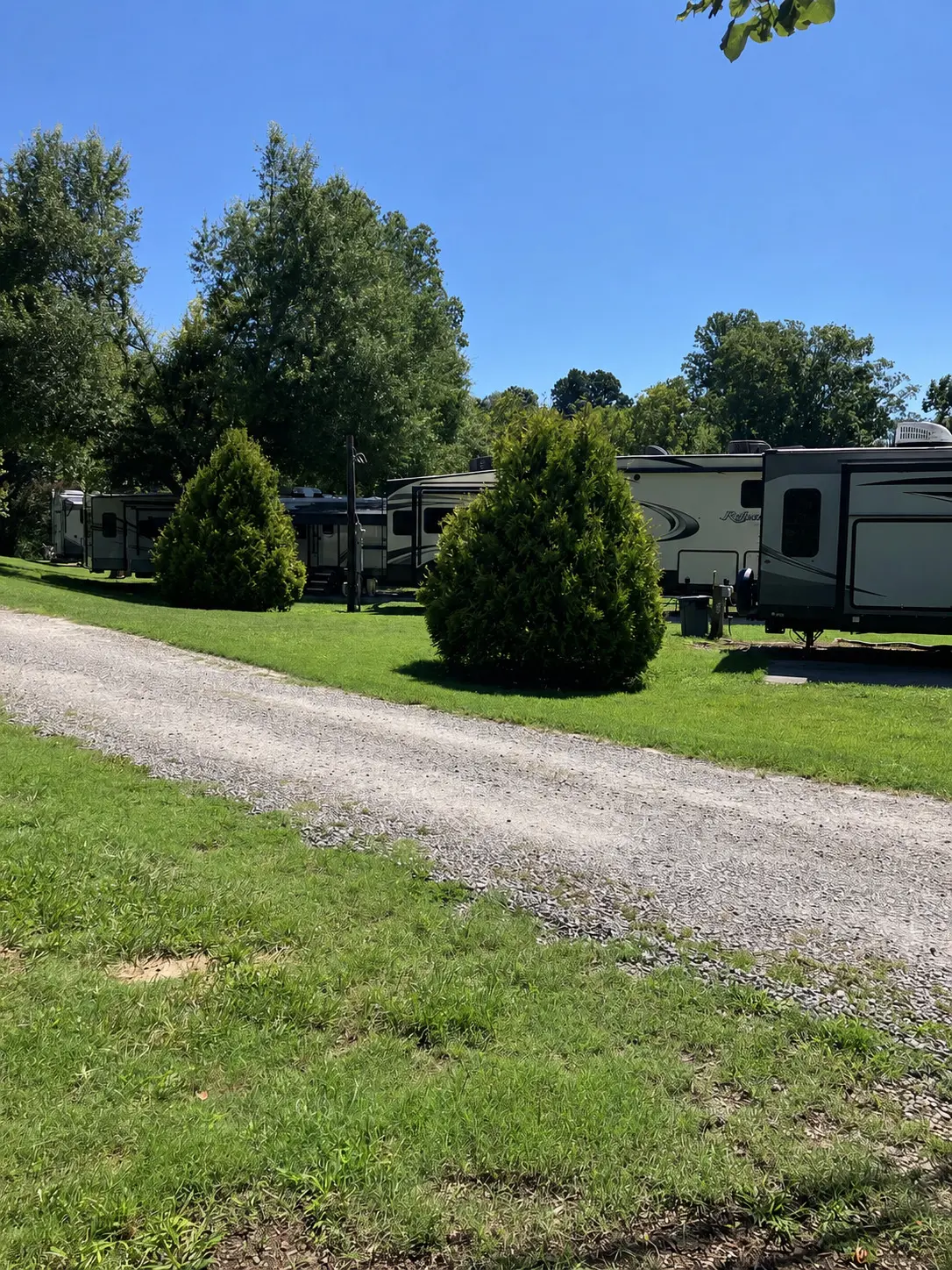 Shaded RV sites at Indian Heritage RV Park